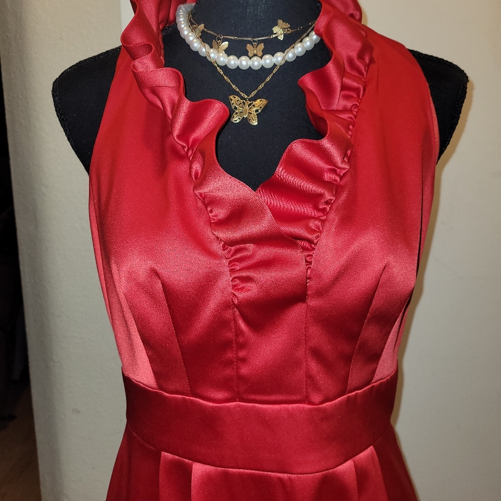 Just... Taylor red dress size 4 - Picture 2 of 7